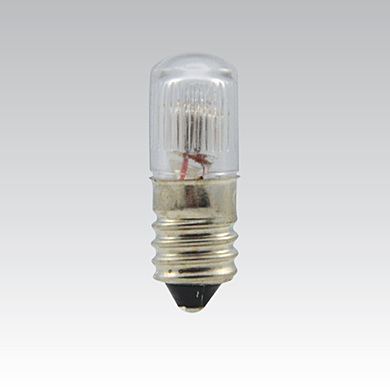 Neon lamp, T10x28mm PVC 220-240V 1.5mA E10 clear