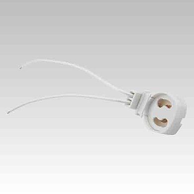 G10q socket for circular fluorescent lamps with starter sleeve