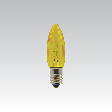 Christmas grooved lamp 24V 3W E10 YELLOW