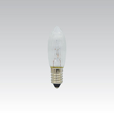 Christmas grooved lamp 55V 3W E10 clear
