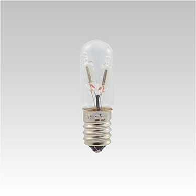 Neon lamp, T16x52mm Glass 220-240V 1.5mA E14 clear