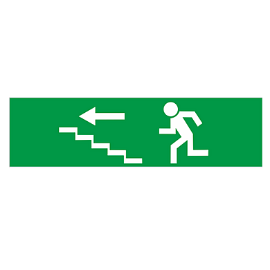 Pictogram of stairs up to the left (SONJA) 260x70mm