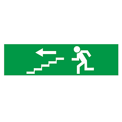 Pictogram of stairs down to the left (SONJA) 265x75mm