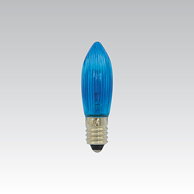 Christmas grooved lamp 14V 3W E10 BLUE