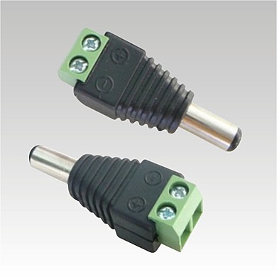 DC connector with power terminal (fork)