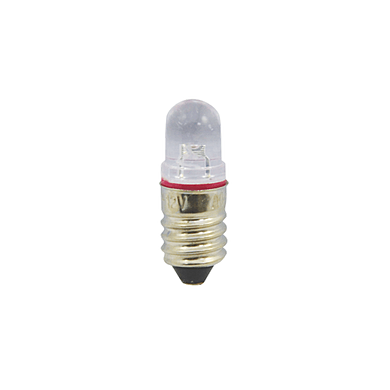 Single LED lamp T9x26mm,12V E10 RED