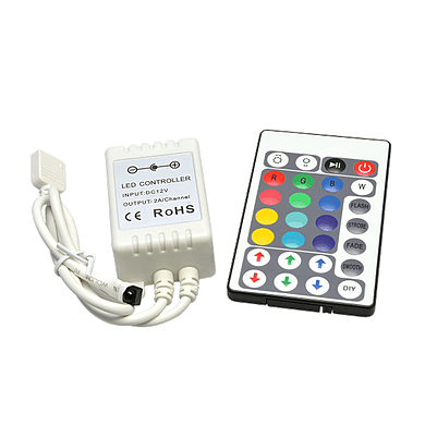 IR-RGB-LED-Controller DC12V 3x2A + 28 Zeitungen. Tastatur