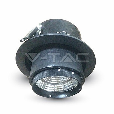 25W LED Downlight COB Zoom Fitting Black Body Warm White,  VT-4725