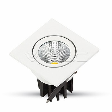 3W LED Downlight COB Square - White Body Warm White,  VT-1104SQ