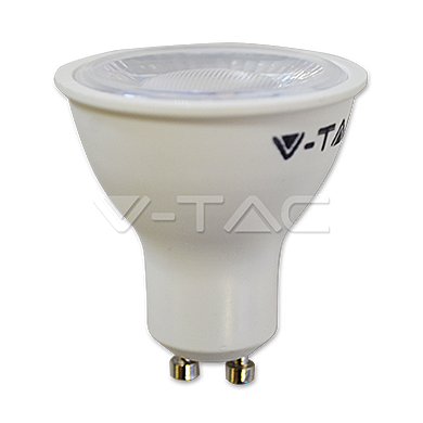 LED Spotlight - 8W GU10 SMD White Plastic Lens 38° Warm White,  VT-2889