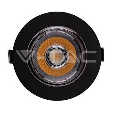 LED Downlight - SAMSUNG CHIP 10W COB Reflector Black Housing 3000K, VT-2-13