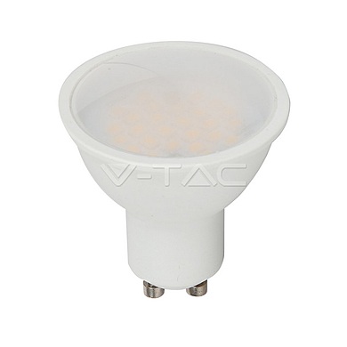 LED Spotlight SAMSUNG CHIP - GU10 5W Smooth Plastic 110° D 3000K,  VT-205