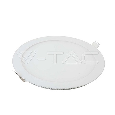 6W LED Premium Panel Downlight - Round Warm White,  VT-607 (214854)