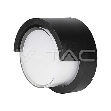 12W LED Wall Light Sami-Frame Black Round 4000K,  VT-827