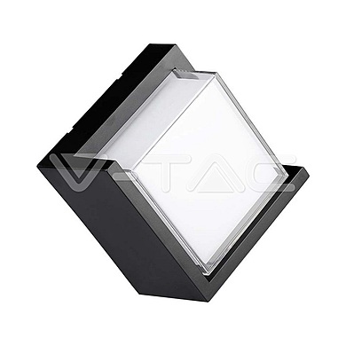 12W LED Wall Light Sami-Frame Black Square 4000K,  VT-827