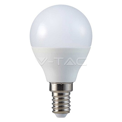 LED Bulb - SAMSUNG CHIP 4.5W E14 A++ P45 Plastic 6400K,  VT-225
