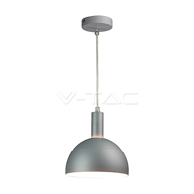 Plastic Pendant Lamp Holder E14 With Slide Aluminum Shade Grey,  VT-7100