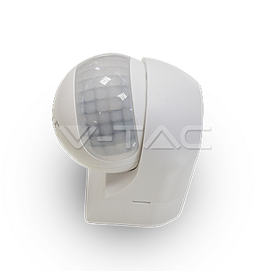 PIR Wall Sensor With Moving Head White,  VT-8028