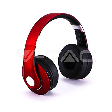 Bluetooth Wireless Headphone With Adjustable Head 500mAh Red W/BAGVT-6322
