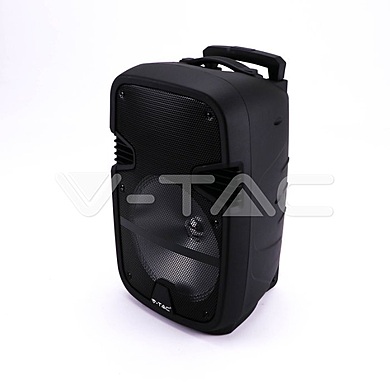35W Rechargeable Trolley Speaker With One Wired Microphone RF Control RGB 12 inch VT-6212
