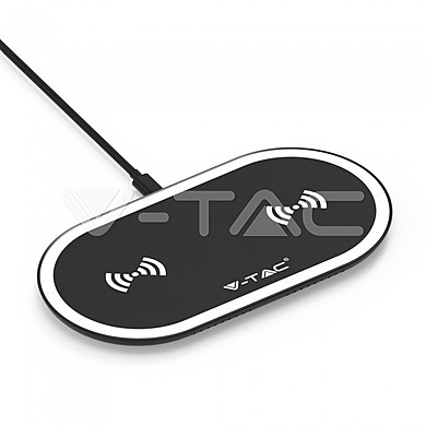 10W Wireless Charging Pad Black + White , VT-1213