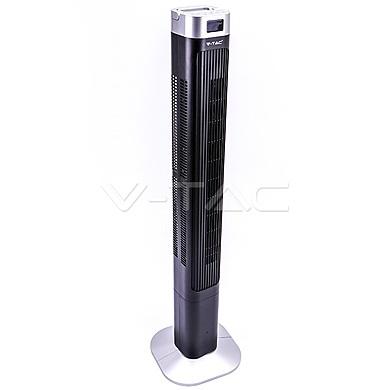 55W LED Tower Fan With Temperature Display And Remote Contrel 46 Inch Black ,VT-5546