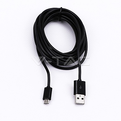 Micro USB Cable 3M Black, VT-5333