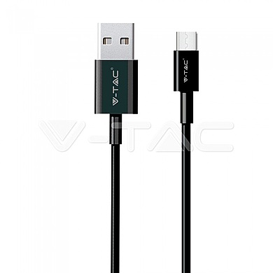 1M Type C USB cable 1.0A PVC, Silver series, black color, VT-5301