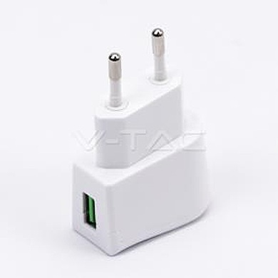 USB Travel Adaptor With Double Blister Package White, VT-1024