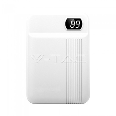 10000 mAh Power Bank White, VT-3504