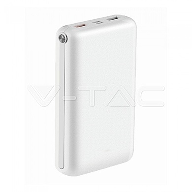 30K Mah Jumbo Powe Bank Dual USB White, VT-3519